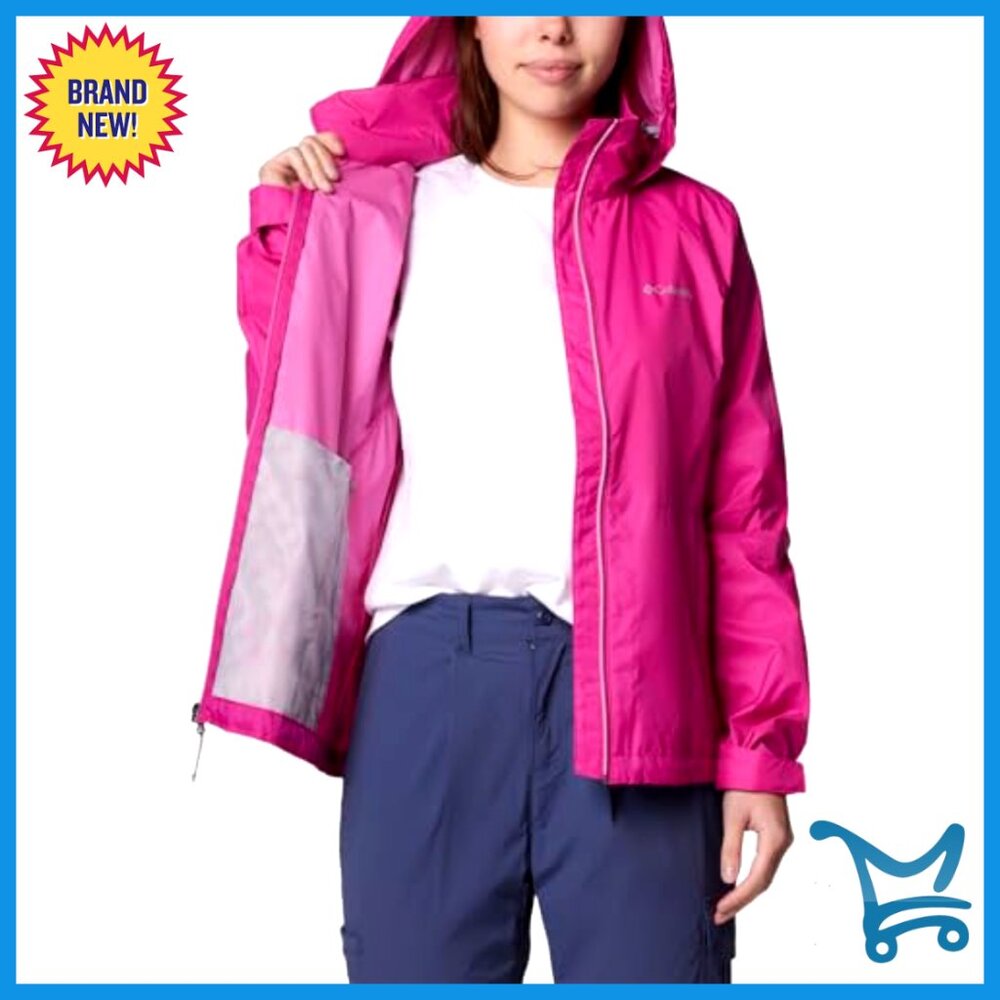 Packable Rain Jacket Lightweight Stowaway Hood Wa… - image 6